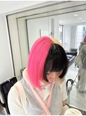 ビビットピンク×ブロンド