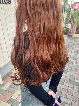 ミルコ 東川口店(milco) ゆるふわロング×オレンジカラー