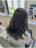 グレージュ×透け感カラー