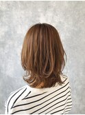 ミルクティーブラウン＋レイヤースタイル