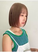 ハイトーンレイヤーボブミディアムレイヤーショートウルフボブ