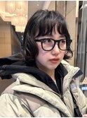 ★パーマボブ ニュアンスパーマ レイヤーボブ 黒髪ボブパーマ