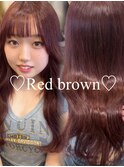 レッドブラウン/エクステごとカラー/