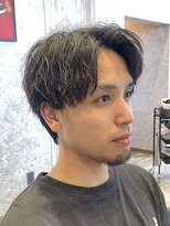 ステレオ ヘアデザイン 安城店(STEREO HAIR DESIGN) センターパート×刈り上げなし（6月）
