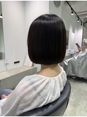 顎下3センチ切りっぱなしボブ