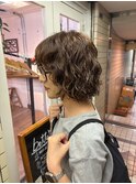 トップからしっかりパーマでスタイリングしやすいボブパーマ！