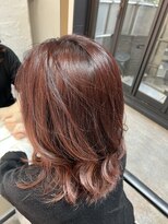 ブレンド 渋谷(BLend)&nbsp;ハイライトミディアムヘア暗めカラーオリーブグレー