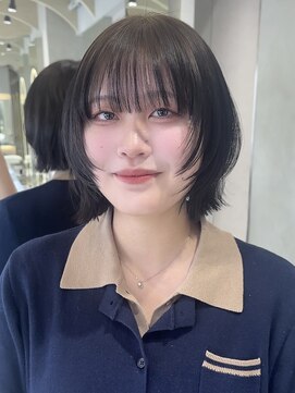 ロンドリメゾン 原宿(Lond re Maison.) チャコール/オリーブグレー/レイヤーカット小顔顔周り韓国原宿