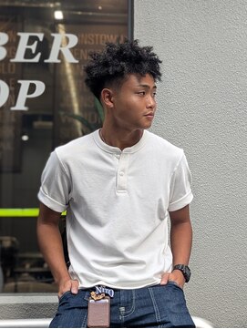 クフィア メンズフェード カンポ 天王寺(CUFFIA MENSFADE CAMPO) 針金パーマ×フェード