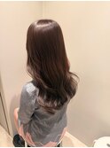 ラベンダーブラウンで透け感カラー