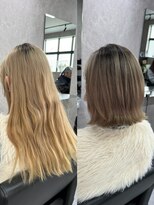 エーデル(EDEL) カット+デザインカラー【シャドールーツ・ベージュ】