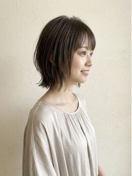 インテグリ オオタ(INTEGRI oota) 大人可愛い*外ハネくびれボブ/小顔レイヤー/グレージュ