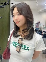ヌヌ 渋谷 原宿 表参道(nunu)&nbsp;レイヤーカットウルフカットボブグレージュオリーブべージュ