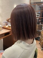 エルサフィロ キタハマ(el zafiro kitahama)&nbsp;20×30×40代×切りっぱなしボブ×ローズブラウン×ツヤカラー