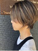 ハイライトショート/ニュアンスカラー/グレージュカラー