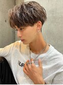 かき上げセンターパートコンマヘア韓国マッシュ