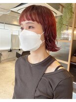 エンシー(ENCI)&nbsp;レッドピンクカラー/ニュアンスパーマボブ