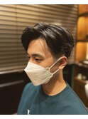 メンズ七三分け 毛流れパーマ 東京/丸の内/大手町