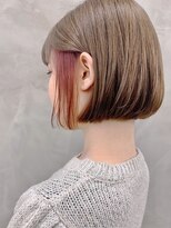 ソーコ 渋谷(SOCO) ハイトーンインナーカラーピンクベージュフェイスフレーミング