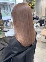 ミルクティーベージュダブルカラーケアブリーチハイライト
