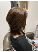 ミディアムレイヤースタイル