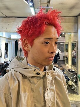 アンリ(Henri) [オカダケント]メンズスパイキーヘアレッドカラー