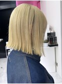 ハイトーンボブ/抜きっぱなしブリーチ