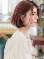 カバーヘア ブリス 上尾西口店(COVER HAIR bliss) 外国人風ショコラピンク前下がりワンレンボブc5上尾20代30代40代