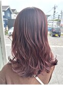 ブリーチなしピンクブラウンカラー〔西尾〕