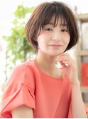 大人かわいい丸みボブひし形レイヤーカットh3北浦和20代30代40代