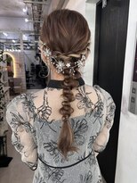 ジゼル 博多(GiseL)&nbsp;【実】結婚式ヘアセット　編みおろし　パーティーヘアセット