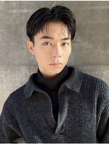 艶センターパートニュアンスパーマダークアッシュ韓国マッシュ