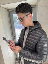 エウペ 渋谷(WEUPE)&nbsp;メンズ/マッシュパーマ/ウルフ/アッシュブラック/カルマパーマ