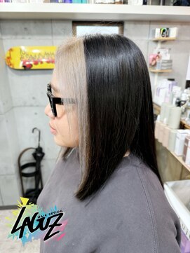 ラグズ 茅ヶ崎(LAGUZ) ハーフ＆ハーフで魅せるバイカラーストレート