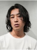 メンズボブメンズミディアムパーマスパイラルパーマルーズパーマ