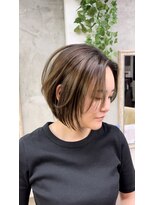 ヘアーアンドケアブラスト(HAIR CARE Blast)&nbsp;ブリーチなしカラー/グレージュ/ボブ