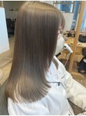 美髪エアリーロングシルバーラベンダーアッシュ