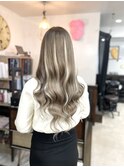 #ミルクティーベージュ#ハイライト#プルエクステ