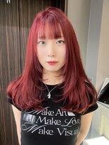 ジルバイジゼル(JILL by GiseL)&nbsp;チェリーレッド ハイトーン ブリーチ 暖色カラー