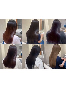 髪質に合わせた髪質改善トリートメント。日々のケアでは叶えられないワンランク上の美しさと手触りを。