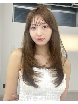 ユーフォリア 銀座(Euphoria) オリーブグレー/小顔/黒髪/ココアベージュ/銀座/レイヤーカット