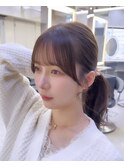 韓国レイヤー/韓国風/ボブ/髪質改善/黒髪/ブリーチなし〔池袋〕