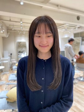 小顔ブラウンカラー