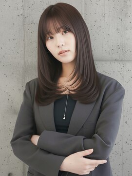 ニューヨークニューヨーク 寝屋川店(NYNY) ロングレイヤー/ベージュ/韓国レイヤー/レイヤーカット/暗髪