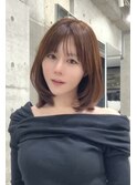 ミディアムレイヤー小顔ひし形