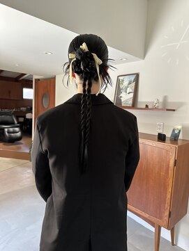 デン(den) カチモリ風 ロープ編みアレンジ
