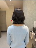 伸ばしてる人必見くびれボブ/透明感カラー/グレージュ