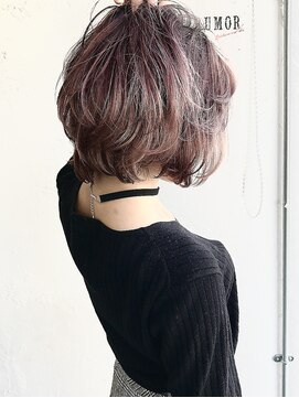 ルモア(RUMOR) Rumor×ボブ・ハイライトカラー【ピンクアッシュカラー】