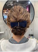 結婚式お呼ばれヘアアレンジ/ゆるふわアレンジ
