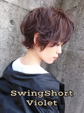 ミアロ 泉中央店(miaro) 【スウィングショート×ヴァイオレット】スガワラ担当